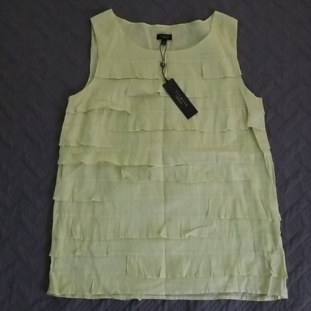 Talbots Cotton Flutter Top S4 NWT